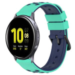 20mm 雙色多孔矽膠錶帶，適用於 Samsung Galaxy Watch Active2 44mm，適用於 Samsung Galaxy Watch 42mm
