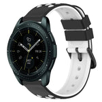 20mm 雙色多孔矽膠錶帶，適用於 Samsung Galaxy Watch Active2 44mm，適用於 Samsung Galaxy Watch 42mm