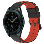 20mm 雙色多孔矽膠錶帶，適用於 Samsung Galaxy Watch Active2 44mm，適用於 Samsung Galaxy Watch 42mm
