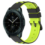 20mm 雙色多孔矽膠錶帶，適用於 Samsung Galaxy Watch Active2 44mm，適用於 Samsung Galaxy Watch 42mm