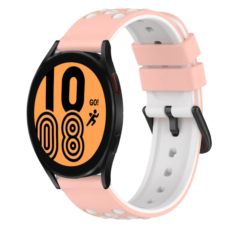 22mm 雙色矽膠錶帶，適用於 Samsung Galaxy Watch4 40mm、Samsung Galaxy Watch4 Classic 42mm、Samsung Galaxy Watch4 Classic 46mm、Samsung Galaxy Watch Active2 40mm