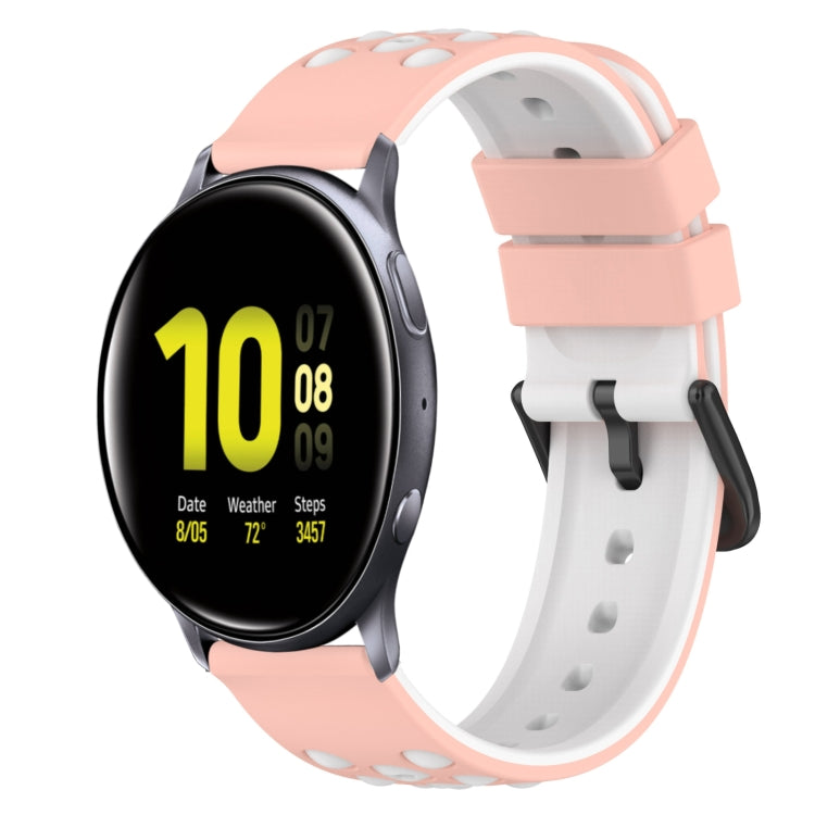 22mm 雙色矽膠錶帶，適用於 Samsung Galaxy Watch Active2 44mm，適用於 Samsung Galaxy Watch 42mm