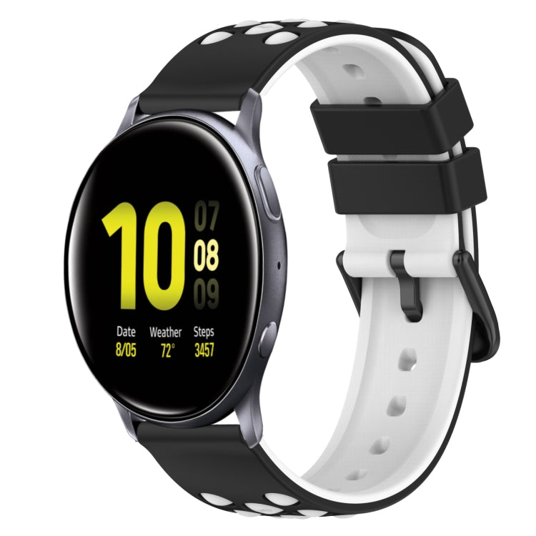 22mm 雙色矽膠錶帶，適用於 Samsung Galaxy Watch Active2 44mm，適用於 Samsung Galaxy Watch 42mm