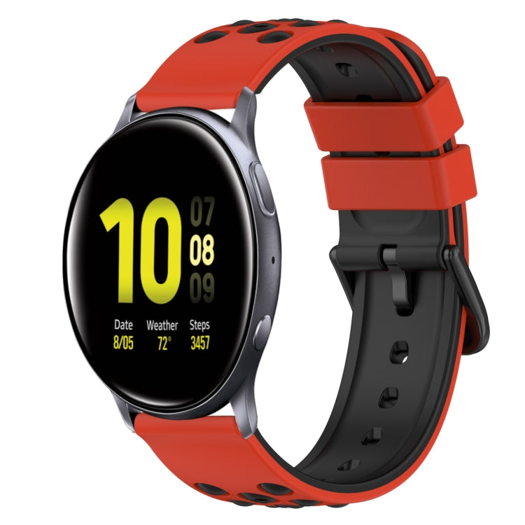 22mm 雙色矽膠錶帶，適用於 Samsung Galaxy Watch Active2 44mm，適用於 Samsung Galaxy Watch 42mm