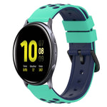 22mm 雙色矽膠錶帶，適用於 Samsung Galaxy Watch Active2 44mm，適用於 Samsung Galaxy Watch 42mm