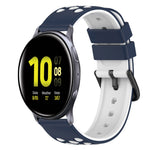 22mm 雙色矽膠錶帶，適用於 Samsung Galaxy Watch Active2 44mm，適用於 Samsung Galaxy Watch 42mm