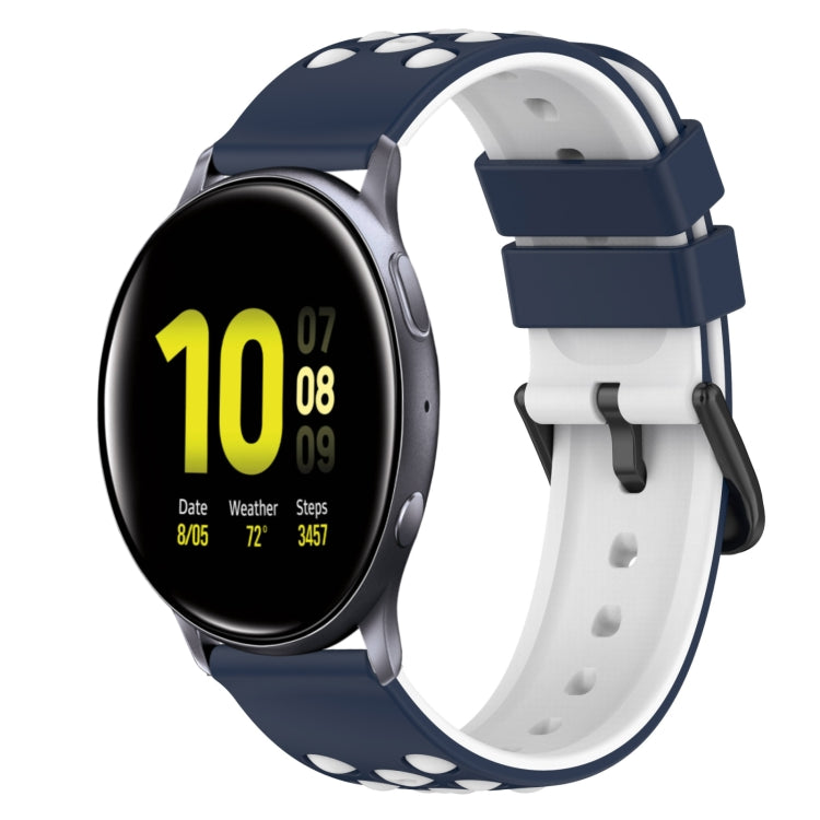 22mm 雙色矽膠錶帶，適用於 Samsung Galaxy Watch Active2 44mm，適用於 Samsung Galaxy Watch 42mm