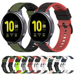 22mm 雙色矽膠錶帶，適用於 Samsung Galaxy Watch Active2 44mm，適用於 Samsung Galaxy Watch 42mm