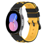 22mm 雙色矽膠錶帶，適用於 Samsung Galaxy Watch Active2 44mm，適用於 Samsung Galaxy Watch 42mm