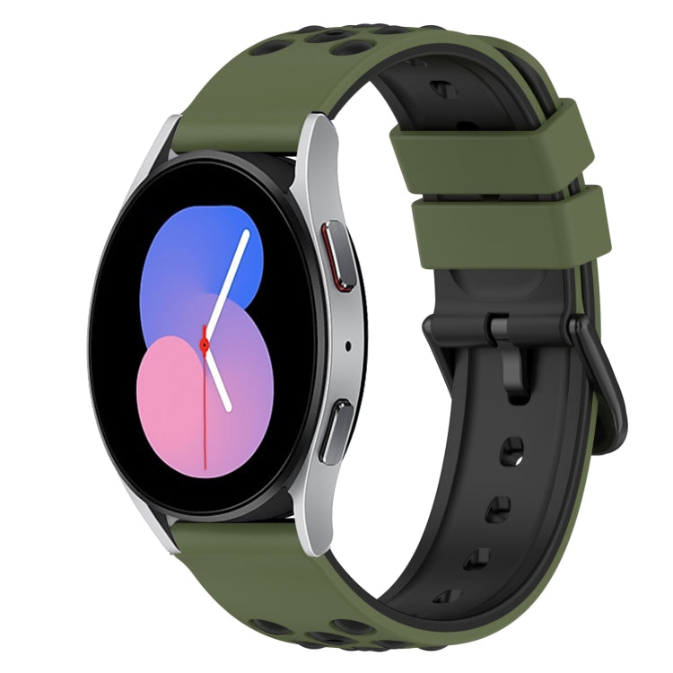 22mm 雙色矽膠錶帶，適用於 Samsung Galaxy Watch Active2 44mm，適用於 Samsung Galaxy Watch 42mm