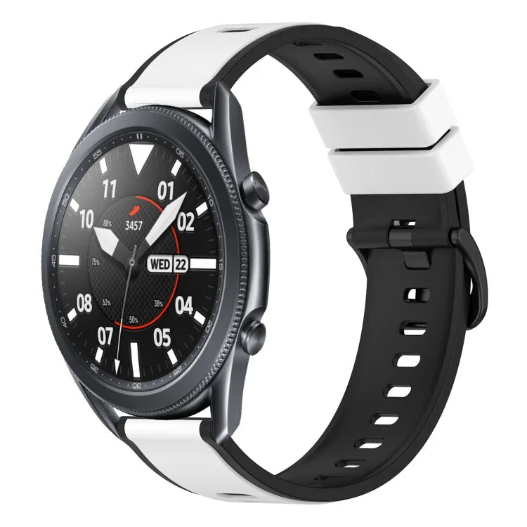 22mm 雙色矽膠錶帶，適用於 Samsung Galaxy Watch3 45mm，適用於 Samsung Galaxy Watch 46mm，適用於 Samsung Gear S3 Classic，適用於 Samsung Gear S3 Frontier