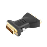 鍍金 DVI-I 24+5 公對 3 RCA 鍍金視訊音訊 AV 元件轉換器