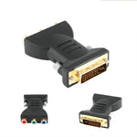 鍍金 DVI-I 24+5 公對 3 RCA 鍍金視訊音訊 AV 元件轉換器