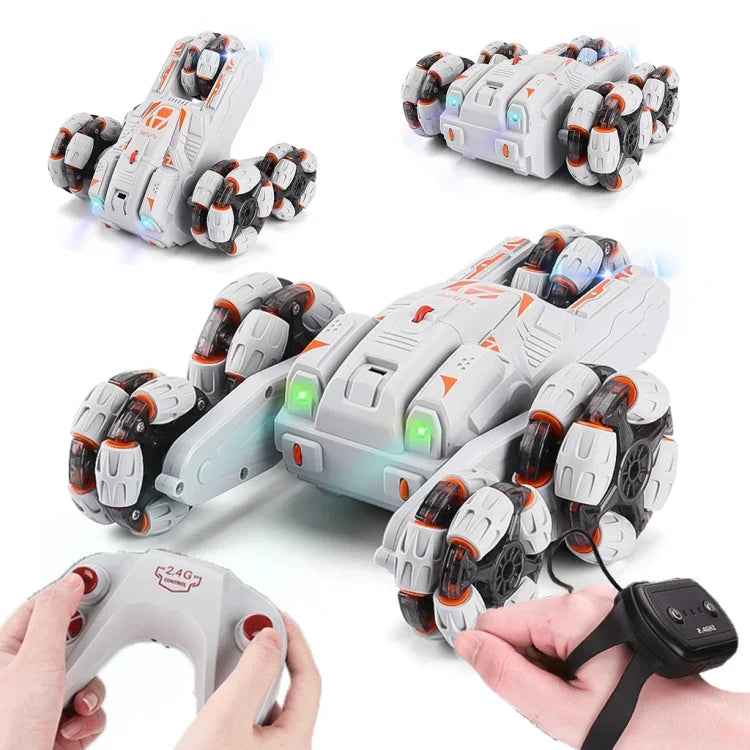 MoFun 五輪特技車 360 度擺臂 2.4G 多功能遙控車，單控、雙控