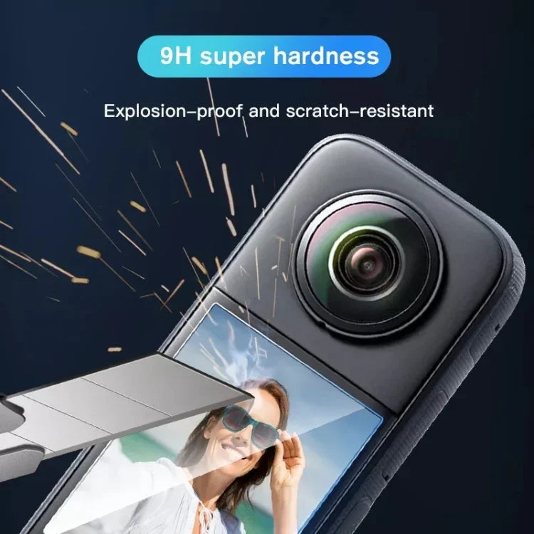 適用於Insta360 X3 STARTRC 2片透明高清曲面保護膜，適用於Insta360 X3