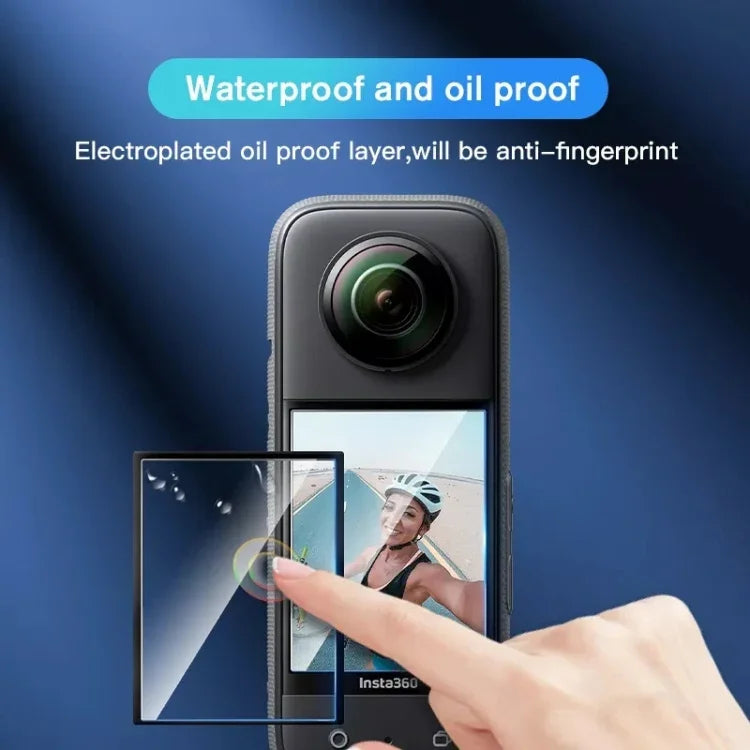 適用於Insta360 X3 STARTRC 2片透明高清曲面保護膜，適用於Insta360 X3