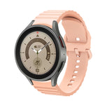 波浪點狀純色扣環矽膠錶帶，適用於 Samsung Galaxy Watch 5 / 5 Pro，Samsung Galaxy Watch 4