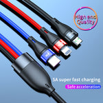USB 轉 Micro USB + USB-C / Type-C + 8 針快速充電線