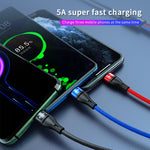 USB 轉 Micro USB + USB-C / Type-C + 8 針快速充電線