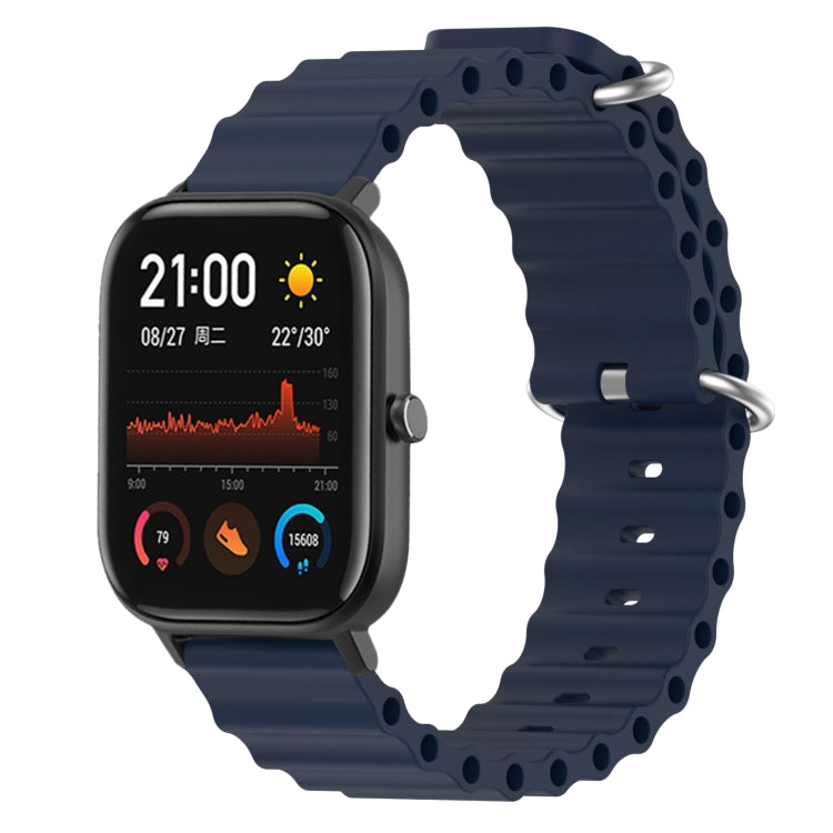 Ocean Style Solid Color Silicone Watch Band, For Amazfit GTR 4 22mm, For Amazfit GTS 4 Mini 20mm
