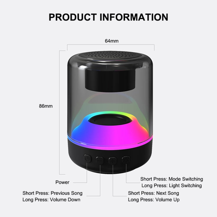 ENKAY Hat-Prince 便攜 RGB 燈無線藍牙喇叭，S，L