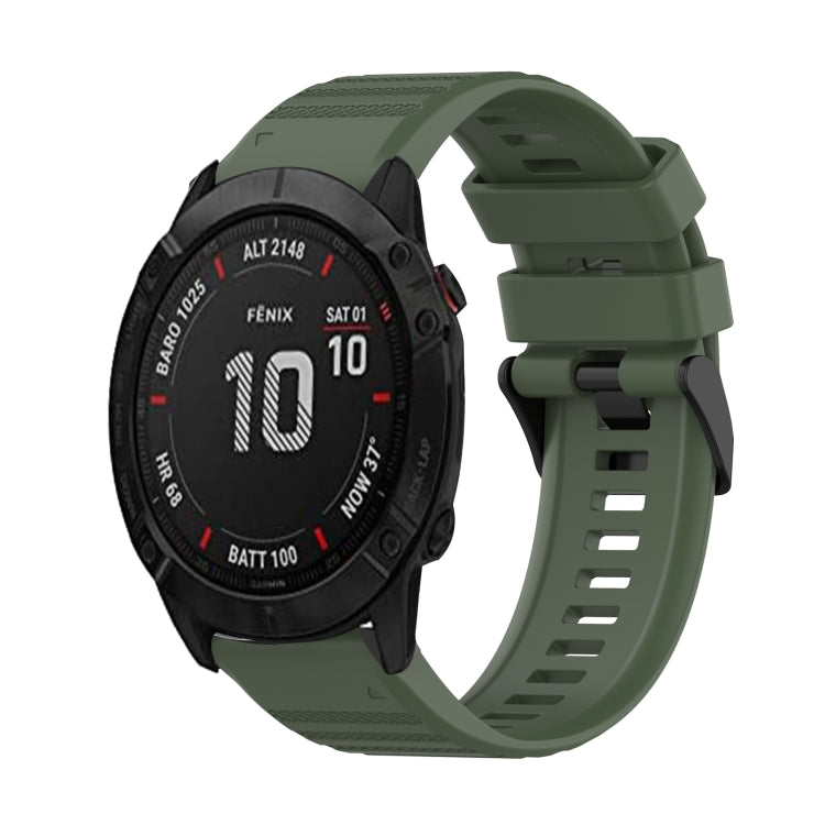 26mm Horizontal Texture Silicone Watch Band with Removal Tool, For Garmin Fenix 6X Sapphire, For Garmin Fenix 5X Sapphire, For Garmin Fenix 5X Plus, For Garmin Fenix 3, For Garmin Fenix 3 HR, For Garmin Fenix 3 Sapphire