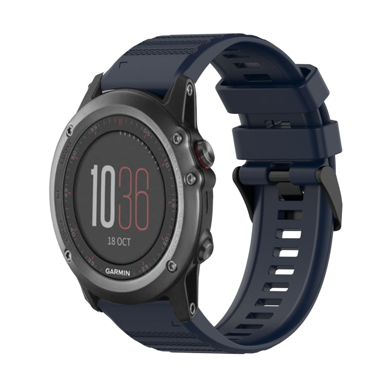 26mm Horizontal Texture Silicone Watch Band with Removal Tool, For Garmin Fenix 6X Sapphire, For Garmin Fenix 5X Sapphire, For Garmin Fenix 5X Plus, For Garmin Fenix 3, For Garmin Fenix 3 HR, For Garmin Fenix 3 Sapphire