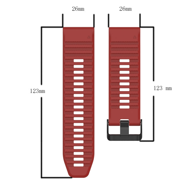 26mm Horizontal Texture Silicone Watch Band with Removal Tool, For Garmin Descent MK 2, For Garmin Descent MK 2i