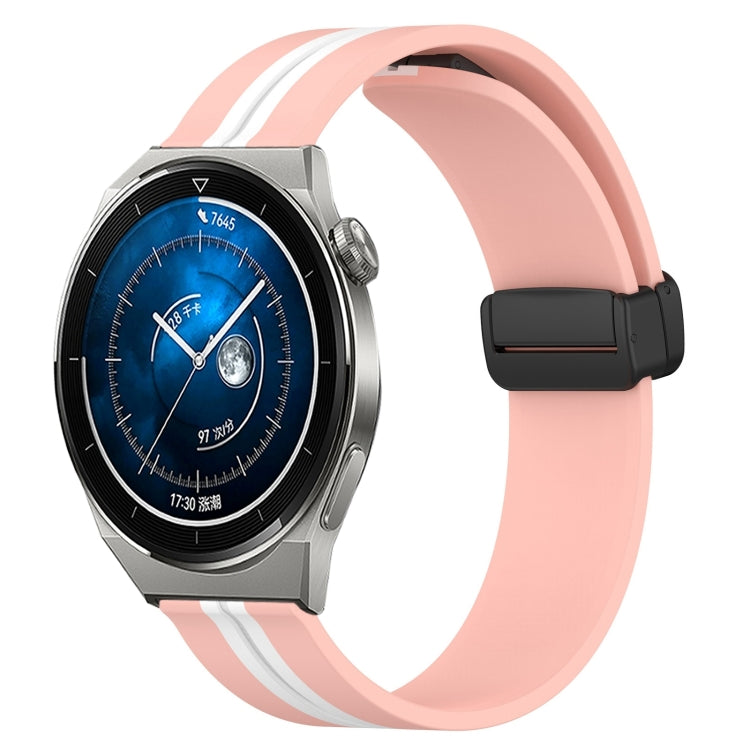 22mm Folding Magnetic Clasp Silicone Watch Band, For Huawei Watch GT3 Pro 46mm, For Huawei Watch GT3 46mm, For Huawei Watch GT Runner, For Huawei Watch 3