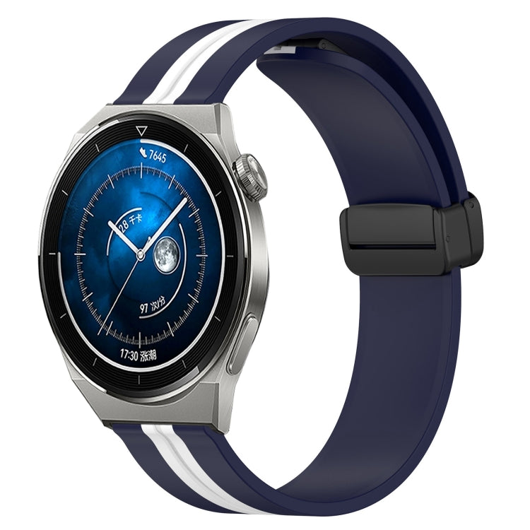 22mm Folding Magnetic Clasp Silicone Watch Band, For Huawei Watch GT3 Pro 46mm, For Huawei Watch GT3 46mm, For Huawei Watch GT Runner, For Huawei Watch 3