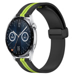 22mm Folding Magnetic Clasp Silicone Watch Band, For Huawei Watch GT3 Pro 46mm, For Huawei Watch GT3 46mm, For Huawei Watch GT Runner, For Huawei Watch 3