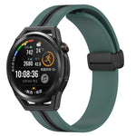 22mm Folding Magnetic Clasp Silicone Watch Band, For Huawei Watch GT3 Pro 46mm, For Huawei Watch GT3 46mm, For Huawei Watch GT Runner, For Huawei Watch 3