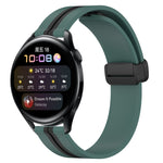 22mm Folding Magnetic Clasp Silicone Watch Band, For Huawei Watch GT3 Pro 46mm, For Huawei Watch GT3 46mm, For Huawei Watch GT Runner, For Huawei Watch 3