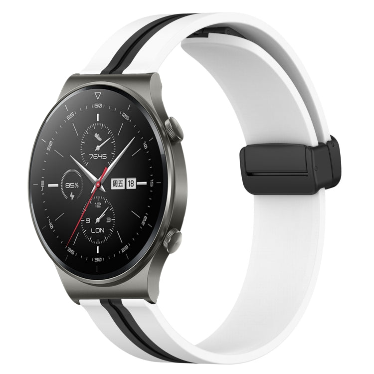 22mm Folding Magnetic Clasp Silicone Watch Band, For Huawei Watch 3 Pro, For Huawei GT2 Pro, For Huawei Watch GT 2E, For Huawei GT2 46mm