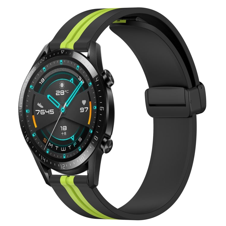20mm Folding Magnetic Clasp Silicone Watch Band, For Huawei Watch GT3 Pro 43mm, For Huawei Watch GT3 42mm, For Huawei Watch GT2 42mm, For Huawei Watch 2