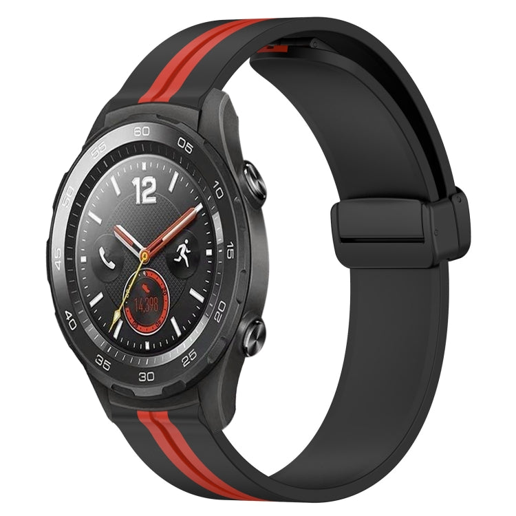 20mm Folding Magnetic Clasp Silicone Watch Band, For Huawei Watch GT3 Pro 43mm, For Huawei Watch GT3 42mm, For Huawei Watch GT2 42mm, For Huawei Watch 2