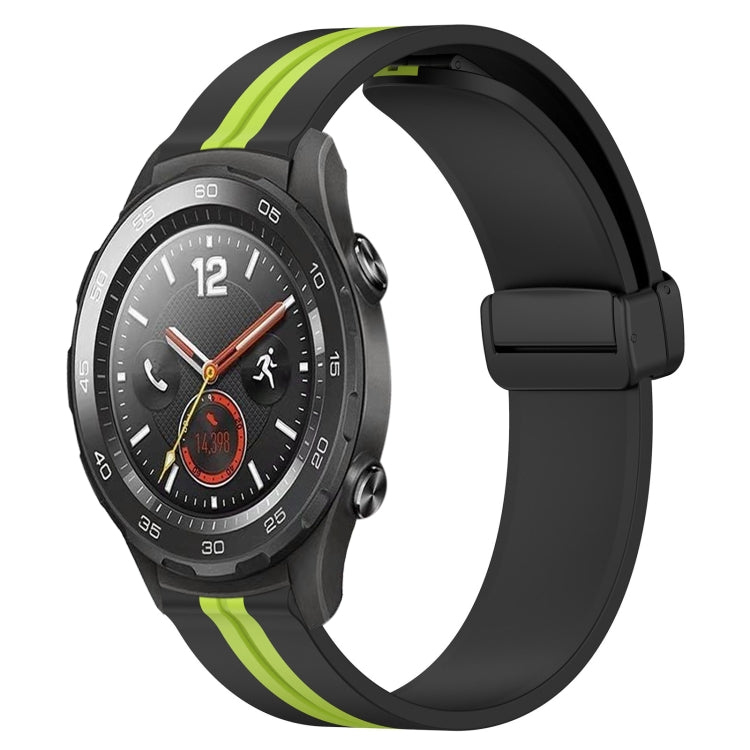 20mm Folding Magnetic Clasp Silicone Watch Band, For Huawei Watch GT3 Pro 43mm, For Huawei Watch GT3 42mm, For Huawei Watch GT2 42mm, For Huawei Watch 2