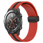 20mm Folding Magnetic Clasp Silicone Watch Band, For Huawei Watch GT3 Pro 43mm, For Huawei Watch GT3 42mm, For Huawei Watch GT2 42mm, For Huawei Watch 2