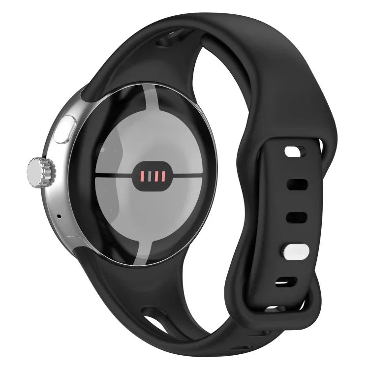 水滴瘦身蝴蝶扣純矽膠錶帶，適用於 Google Pixel Watch 4 / 3 / 2 / 1 41mm