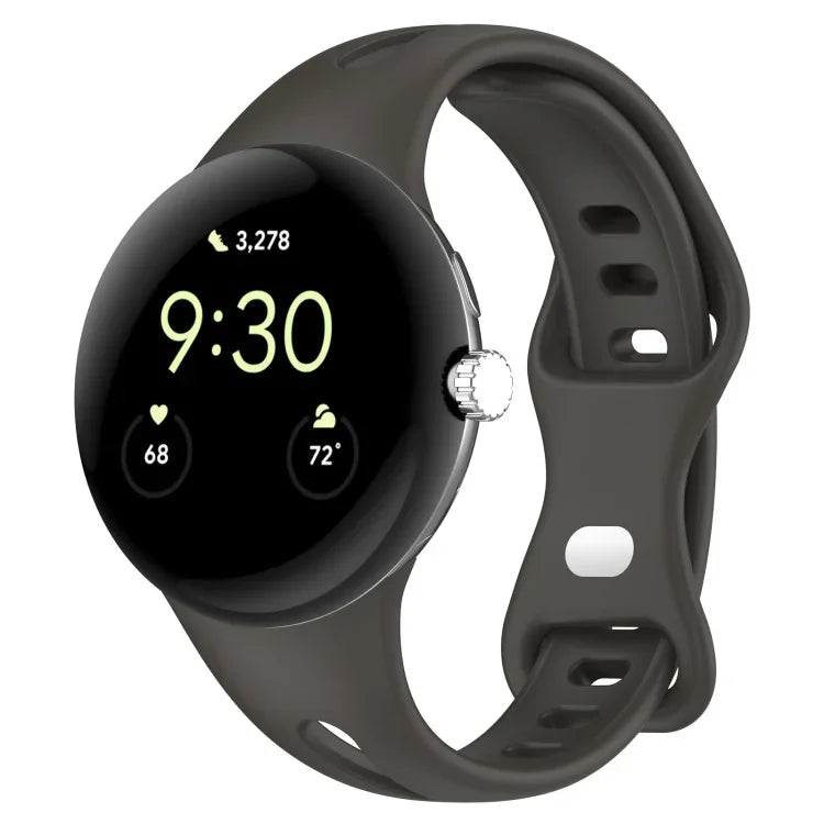 水滴瘦身蝴蝶扣純矽膠錶帶，適用於 Google Pixel Watch 4 / 3 / 2 / 1 41mm