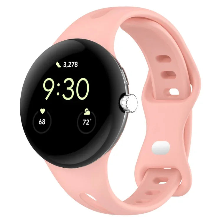 水滴瘦身蝴蝶扣純矽膠錶帶，適用於 Google Pixel Watch 4 / 3 / 2 / 1 41mm