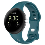 水滴瘦身蝴蝶扣純矽膠錶帶，適用於 Google Pixel Watch 4 / 3 / 2 / 1 41mm