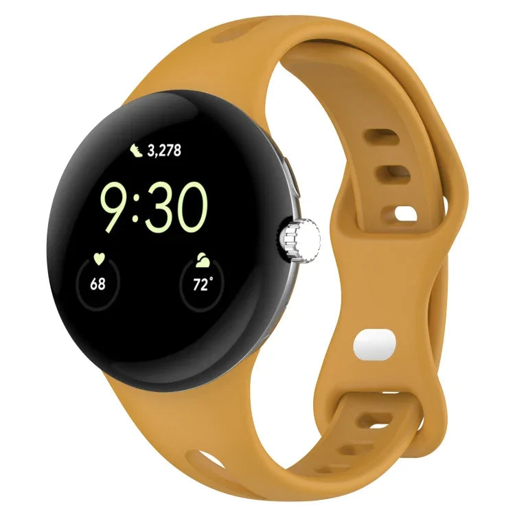 水滴瘦身蝴蝶扣純矽膠錶帶，適用於 Google Pixel Watch 4 / 3 / 2 / 1 41mm