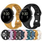 水滴瘦身蝴蝶扣純矽膠錶帶，適用於 Google Pixel Watch 4 / 3 / 2 / 1 41mm