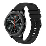 22mm Wavy Dot Pattern Solid Color Silicone Watch Band, For Samsung Galaxy Watch3 45mm, For Samsung Galaxy Watch 46mm, For Samsung Gear S3 Classic, For Samsung Gear S3 Frontier