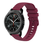 22mm Wavy Dot Pattern Solid Color Silicone Watch Band, For Samsung Galaxy Watch3 45mm, For Samsung Galaxy Watch 46mm, For Samsung Gear S3 Classic, For Samsung Gear S3 Frontier