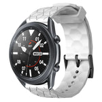 22mm 足球圖案純色矽膠錶帶，適用於 Samsung Galaxy Watch3 45mm，適用於 Samsung Galaxy Watch 46mm，適用於 Samsung Gear S3 Classic，適用於 Samsung Gear S3 Frontier