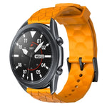 22mm 足球圖案純色矽膠錶帶，適用於 Samsung Galaxy Watch3 45mm，適用於 Samsung Galaxy Watch 46mm，適用於 Samsung Gear S3 Classic，適用於 Samsung Gear S3 Frontier
