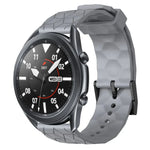 22mm 足球圖案純色矽膠錶帶，適用於 Samsung Galaxy Watch3 45mm，適用於 Samsung Galaxy Watch 46mm，適用於 Samsung Gear S3 Classic，適用於 Samsung Gear S3 Frontier