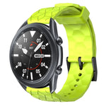 22mm 足球圖案純色矽膠錶帶，適用於 Samsung Galaxy Watch3 45mm，適用於 Samsung Galaxy Watch 46mm，適用於 Samsung Gear S3 Classic，適用於 Samsung Gear S3 Frontier